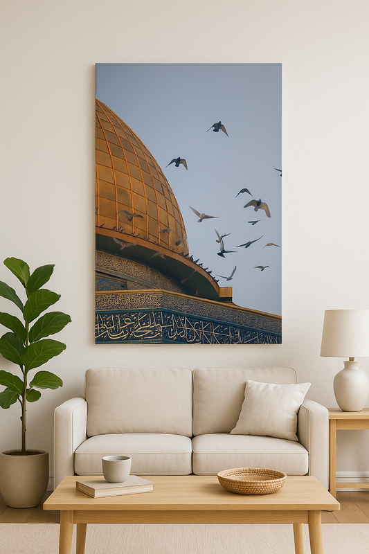 Mescid-i Aksa – Kubbetü's Sahra Kanvas Tablo | İslami Duvar Dekoru | Kudüs Temalı Sanat